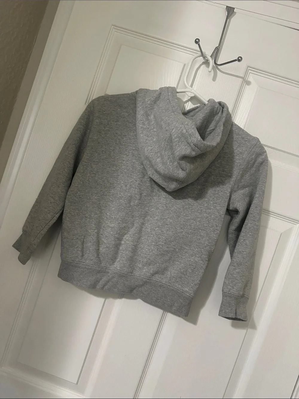GAP Kids Heather Gray Hoodie with Navy Logo small